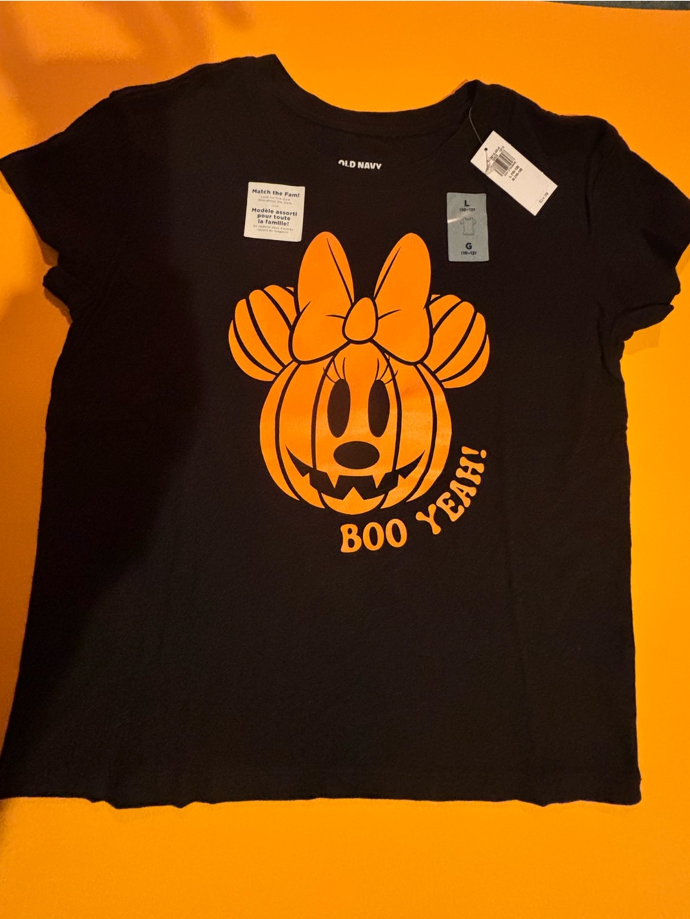 Old Navy Children’s Minnie Mouse Halloween Pumpkin Graphic Tee - New with Tags